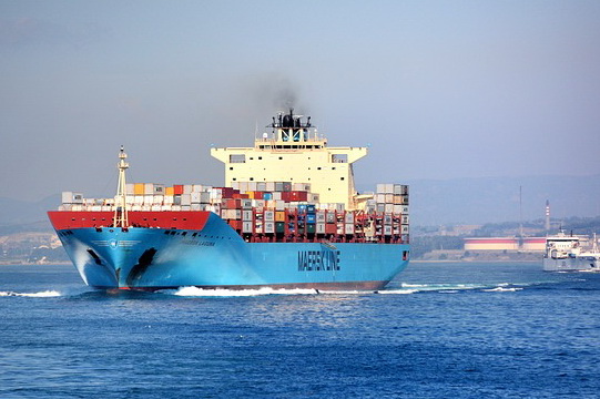 container carrier, boat, containers